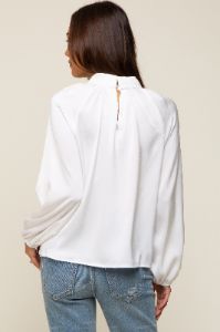 White Satin Cutout Maternity Blouse sold by Pinkblush