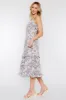 Beige Slate Blue Square Neck Tiered Midi Dress sold by Pinkblush