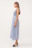 Blue Polka Dot Smocked Midi Dress sold by Pinkblush