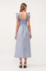 Blue Polka Dot Smocked Midi Dress sold by Pinkblush