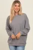 Grey Drop Shoulder Sweatshirt sold by Pinkblush