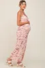 Pink Floral Mesh V-Neck Maternity Maxi Dress sold by Pinkblush