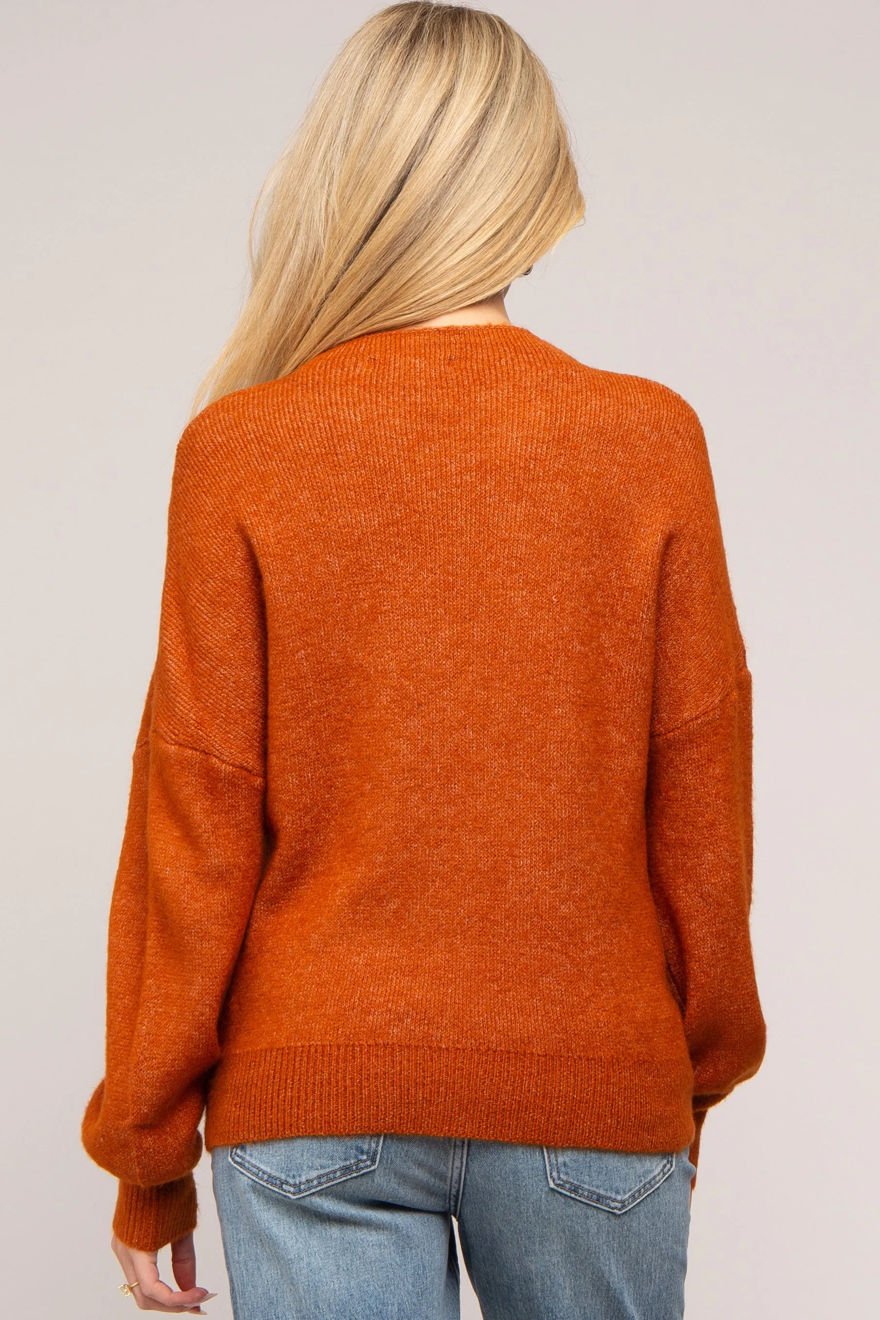 Camel Bubble Sleeve Maternity Sweater sold by Pinkblush product image thumbnail 3