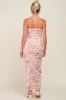 Pink Floral Mesh V-Neck Maternity Maxi Dress sold by Pinkblush