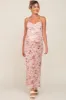 Pink Floral Mesh V-Neck Maternity Maxi Dress sold by Pinkblush
