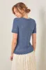 Dusty Blue Crochet Sweater Tee sold by Pinkblush