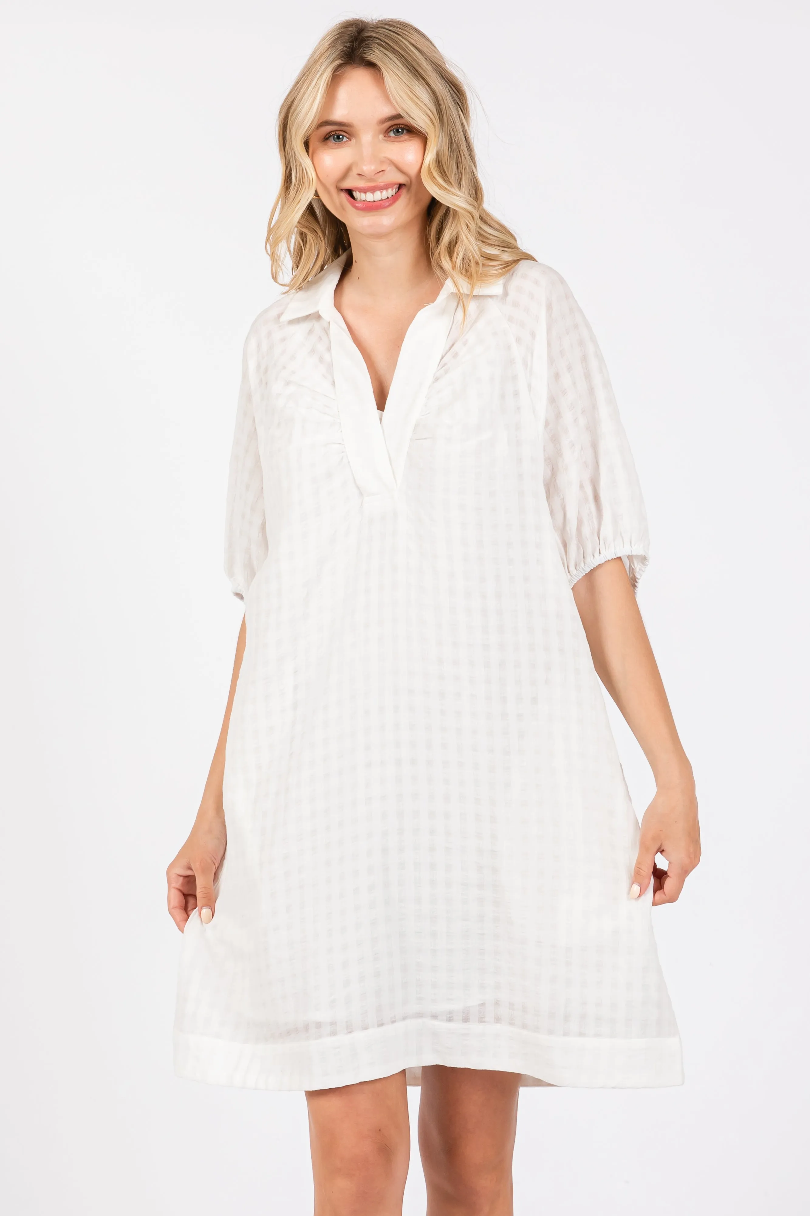 White Monochrome Striped Dress sold by Pinkblush product image thumbnail 2