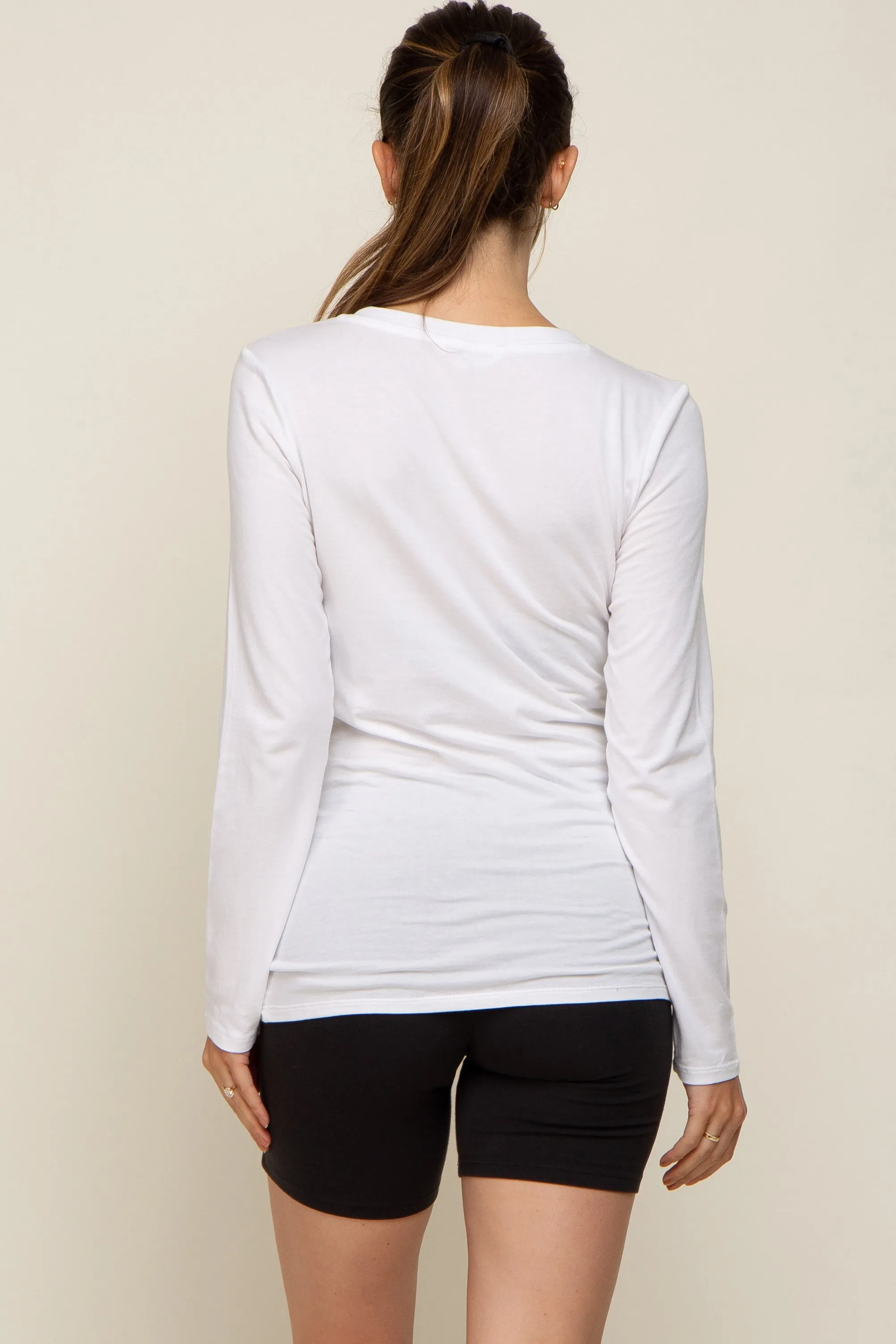 White Long Sleeve Maternity Top sold by Pinkblush product image thumbnail 3