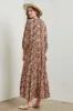 Black Floral Tiered Long Sleeve Dress sold by Pinkblush