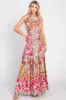 Pink Floral Mock Neck Maternity Maxi Dress sold by Pinkblush