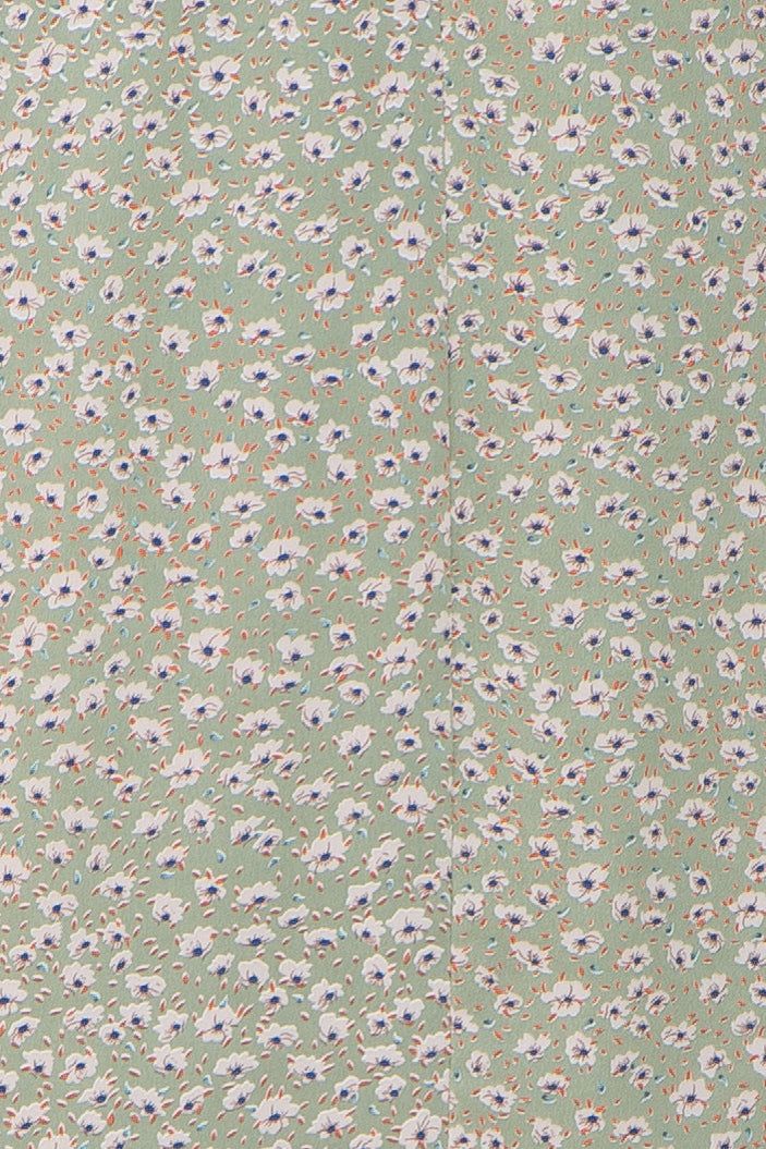 Light Olive Floral Smocked Midi Dress sold by Pinkblush product image thumbnail 4