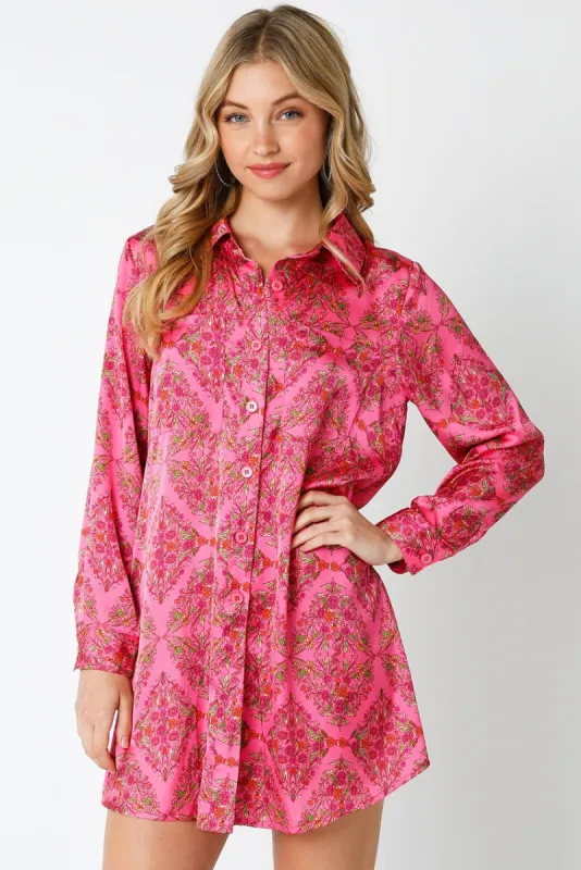 Pink Floral Shirt Dress sold by Pinkblush