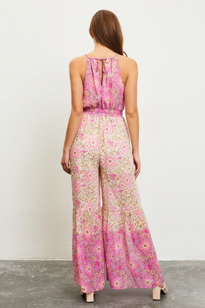 Cream Flower Print Jumpsuit sold by Pinkblush product image thumbnail 3