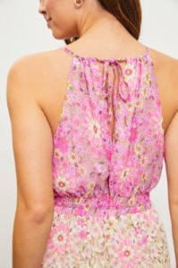 Cream Flower Print Jumpsuit sold by Pinkblush