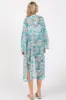Teal Floral Bell Sleeve Cover-Up sold by Pinkblush