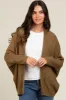 Olive Knit Open Front Cardigan sold by Pinkblush