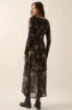 Black Floral Smocked Woven Maxi Dress sold by Pinkblush