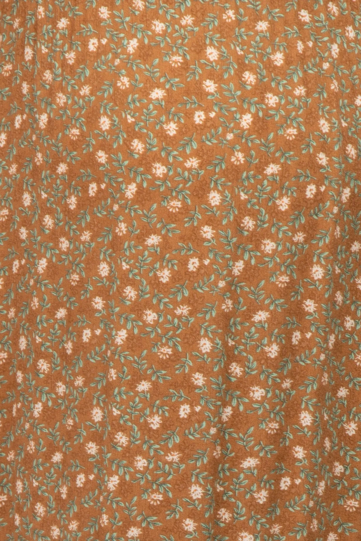 Camel Floral Smocked Square Neck Maternity Plus Midi Dress sold by Pinkblush product image thumbnail 4