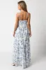Cream Floral Flowy Sleeveless Squared Neckline Dress sold by Pinkblush