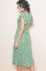 Green Floral Smocked Midi Dress sold by Pinkblush