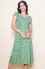 Green Floral Smocked Midi Dress sold by Pinkblush