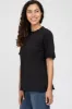 Black Oversized Pocket Front Short Sleeve Top sold by Pinkblush