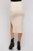 Ivory Fuzzy Ribbed Maternity Midi Skirt sold by Pinkblush