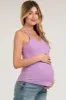 Lavender Ribbed Snap Button Maternity Cami sold by Pinkblush