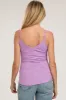 Lavender Ribbed Snap Button Maternity Cami sold by Pinkblush
