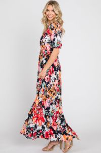 Multi-Color Floral Print Dress sold by Pinkblush