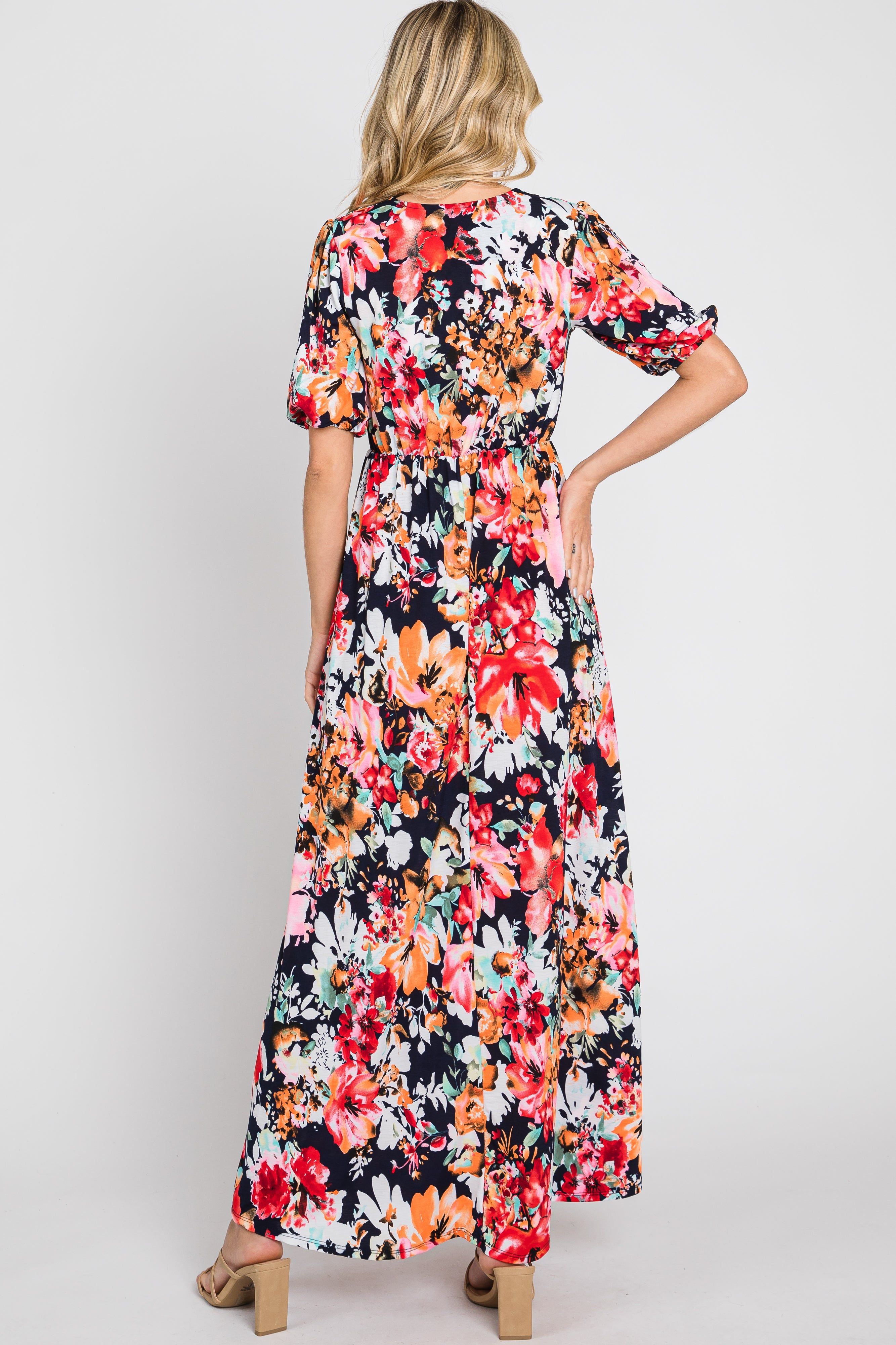 Multi-Color Floral Print Dress sold by Pinkblush product image thumbnail 3