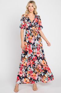 Multi-Color Floral Print Dress sold by Pinkblush