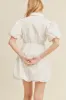 White Bubble Hem Shirt Dress sold by Pinkblush