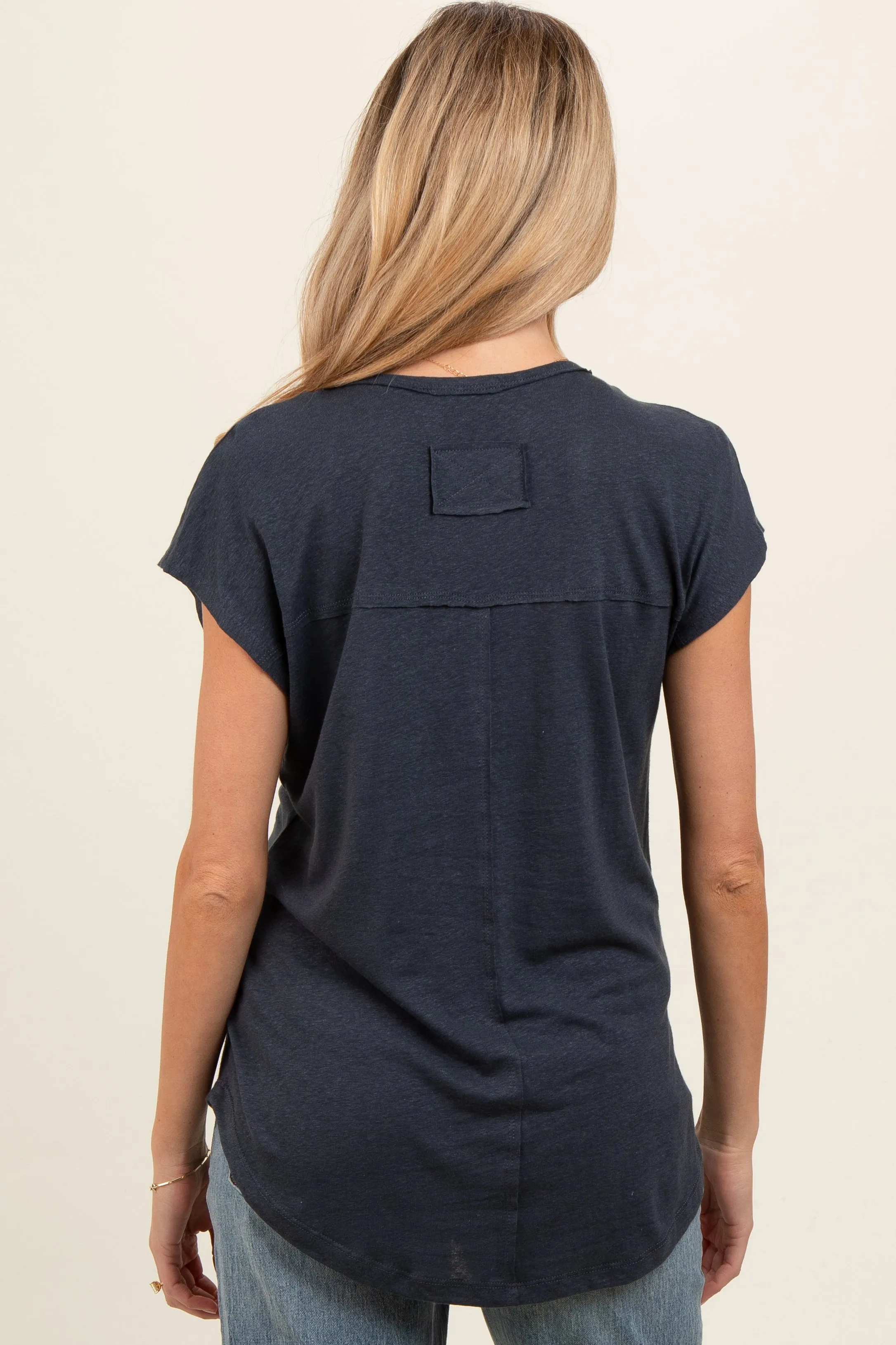 Charcoal V-Neck Maternity Top sold by Pinkblush product image thumbnail 3