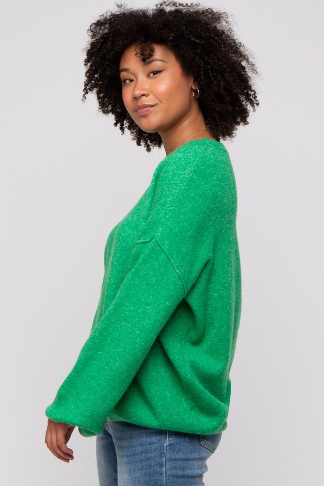 Green Basic Drop Shoulder Sweater sold by Pinkblush product image thumbnail 3