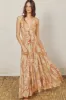 Cream Paisley Print Halter Maternity Maxi Dress sold by Pinkblush
