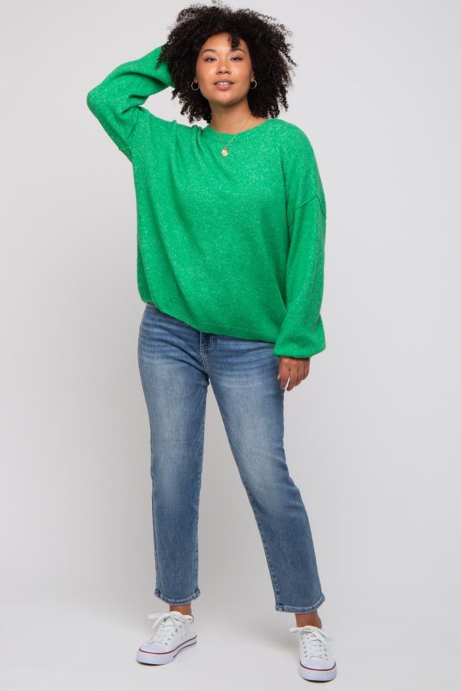 Green Basic Drop Shoulder Sweater sold by Pinkblush product image thumbnail 5