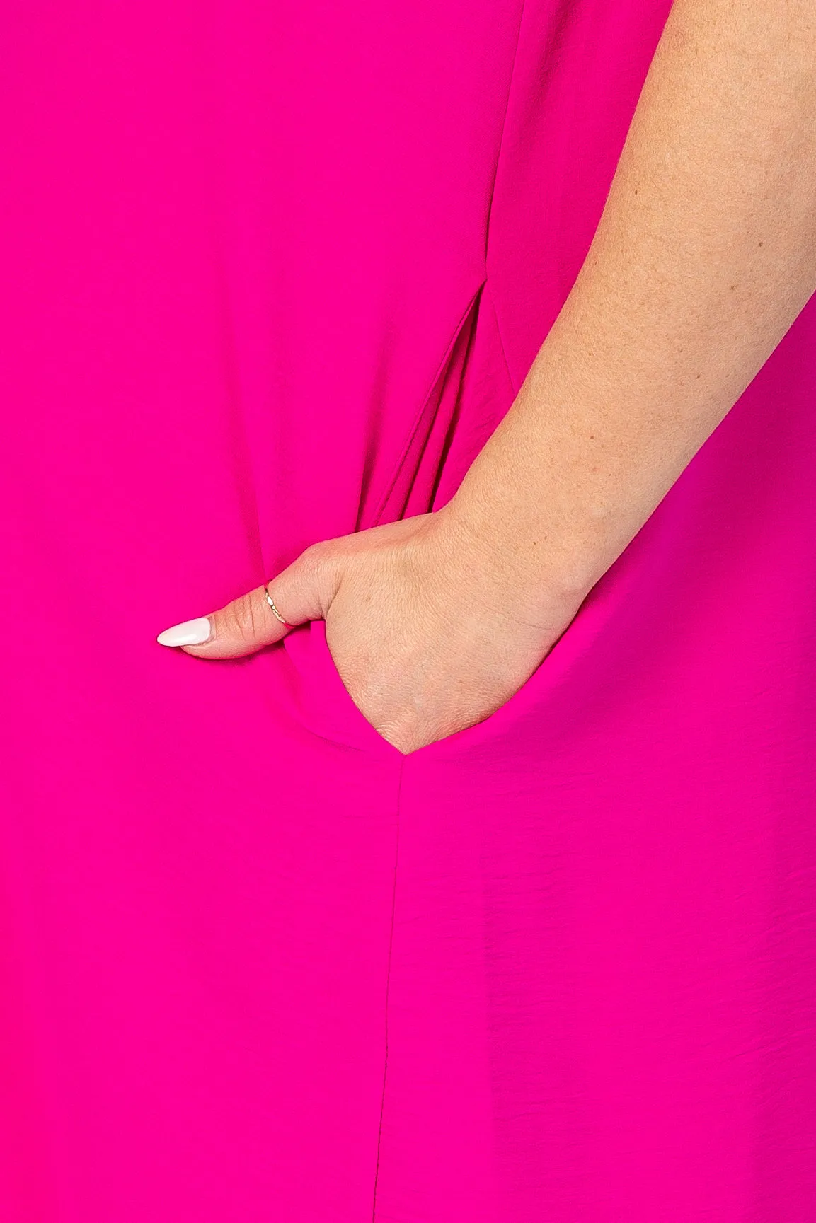 Pink V-Neck Short Sleeve Maternity Dress sold by Pinkblush product image thumbnail 4