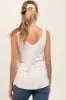Beige V-Neck Maternity Tank Top sold by Pinkblush