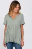Light Olive V Neck Maternity Top sold by Pinkblush