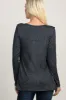PinkBlush Black Heather Ruffle Trim Wrap Nursing Top sold by Pinkblush