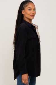 Black Reversible Shirt Jacket sold by Pinkblush