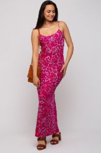 Magenta Floral Maxi Dress sold by Pinkblush