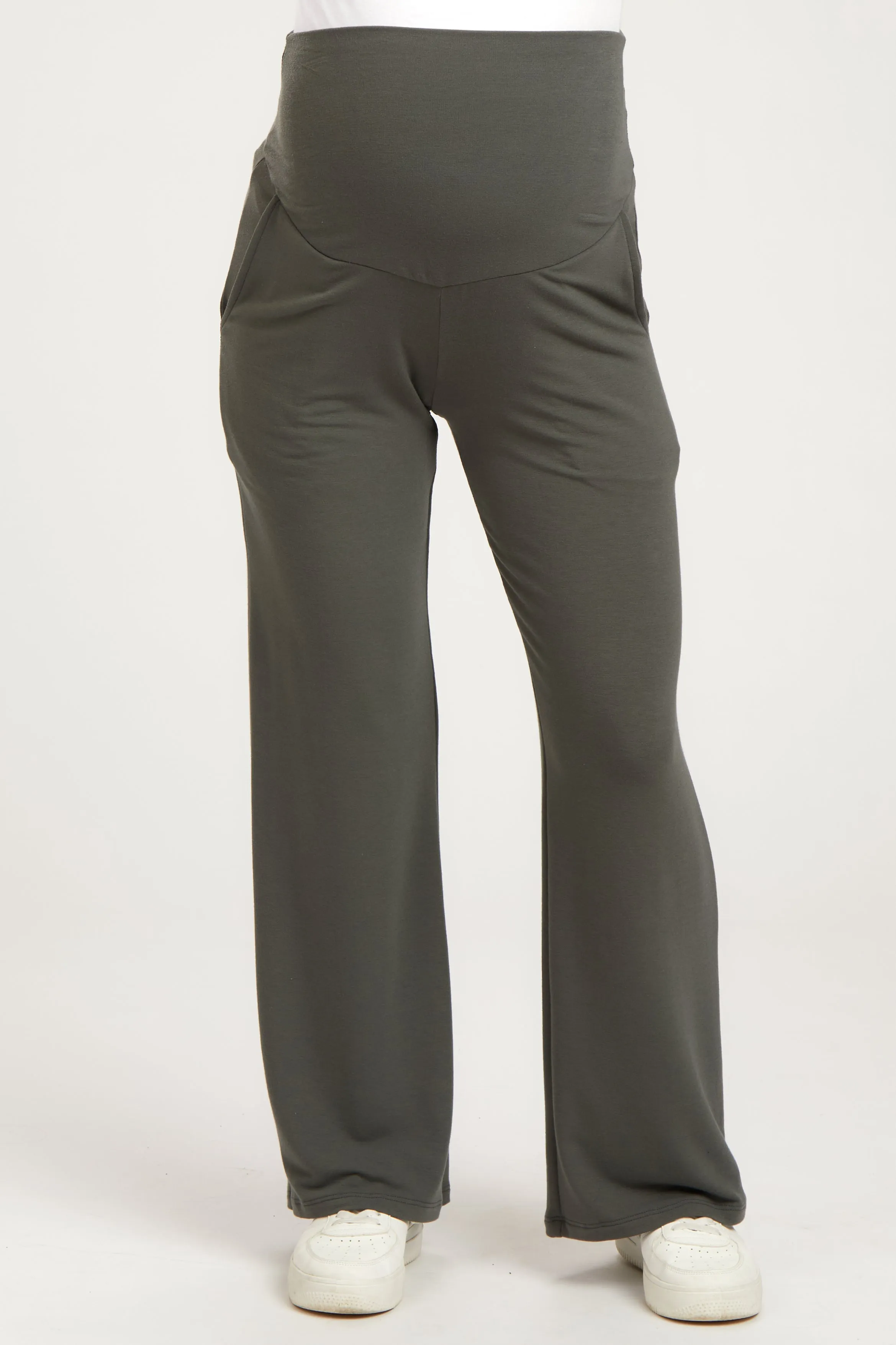 Gray Maternity Yoga Pants sold by Pinkblush product image thumbnail 2