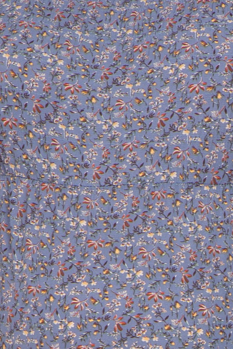 Blue Floral Shirred Mock Neck Maternity Plus Dress sold by Pinkblush product image thumbnail 3