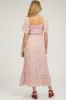 Light Pink Floral Smocked Maternity Maxi Dress sold by Pinkblush