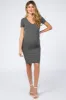 Charcoal Grey Ribbed Maternity Dress sold by Pinkblush