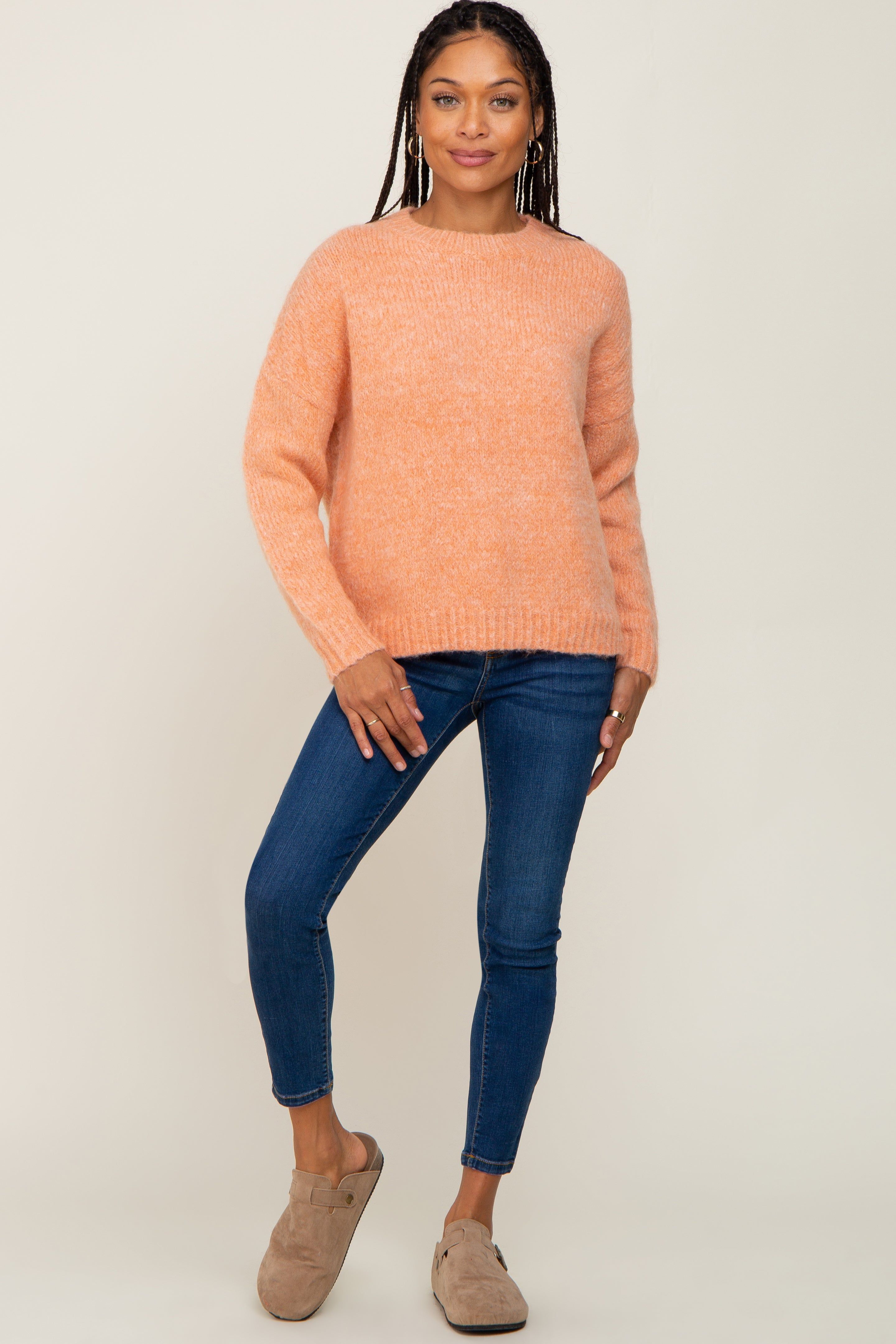 Orange Chunky Knit Sweater sold by Pinkblush product image thumbnail 4