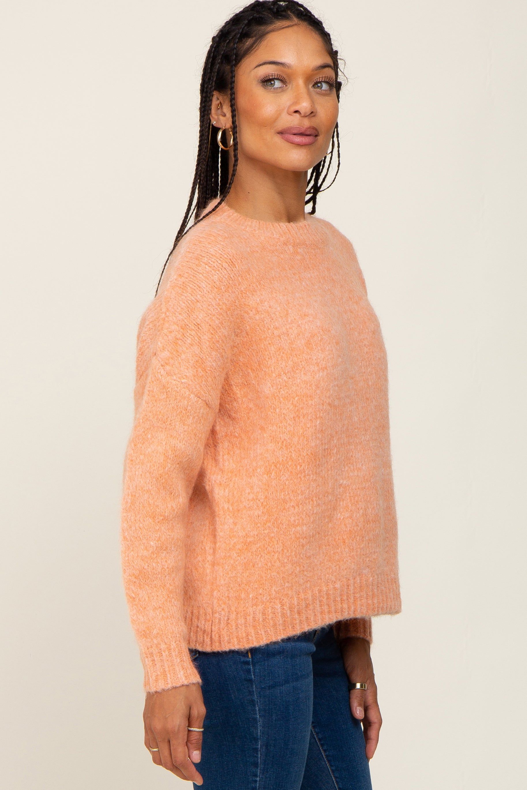 Orange Chunky Knit Sweater sold by Pinkblush product image thumbnail 2
