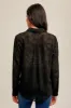 Black Tie Waist Chiffon Jacquard Button Down Blouse sold by Pinkblush